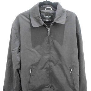 Men's Black London Fog Zip Front Golf Jacket Windbreaker-Size-LT-NWT